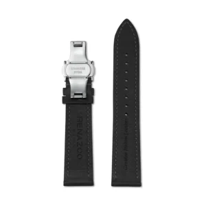 Black Nappa Leather Watch Strap | Stainless Steel Clasp