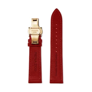 Red Nappa Leather Watch Strap | Rose Gold Clasp