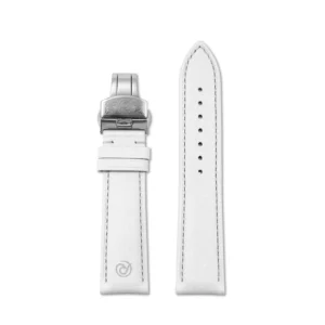 White Nappa Leather Watch Strap | Stainless Steel Clasp