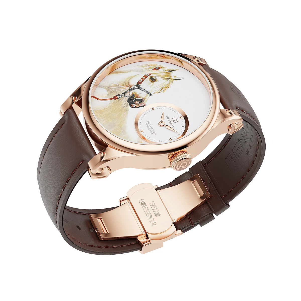 RENAZCO Renaissance-Hand-Painted Arabian Horse Watch - Image 2