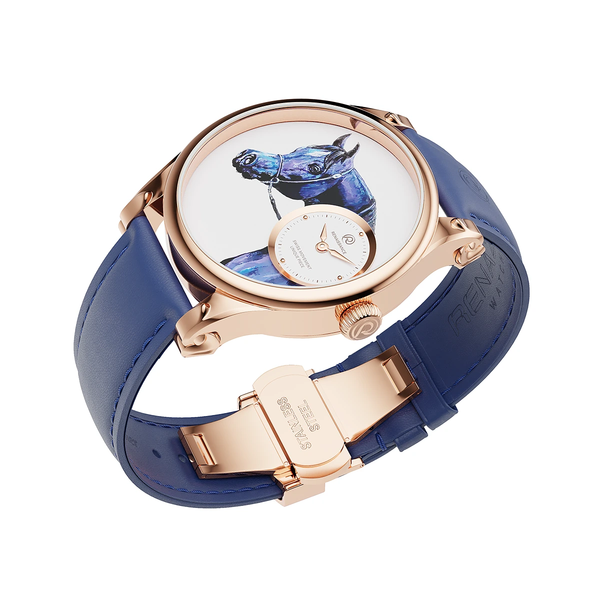 RENAZCO Renaissance-Hand-Painted Arabian Horse Watch - Image 2