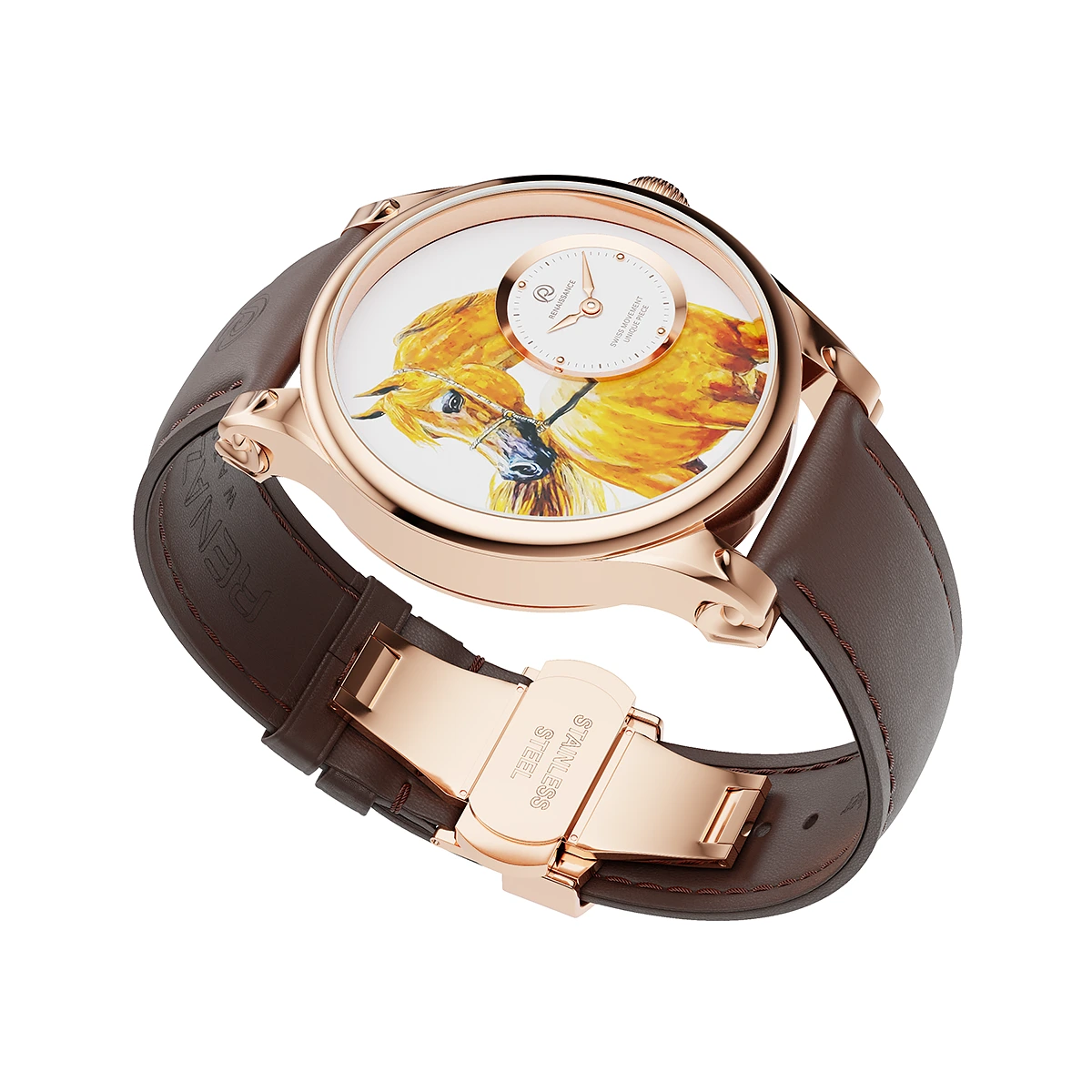 RENAZCO Renaissance-Hand-Painted Arabian Horse Watch - Image 3