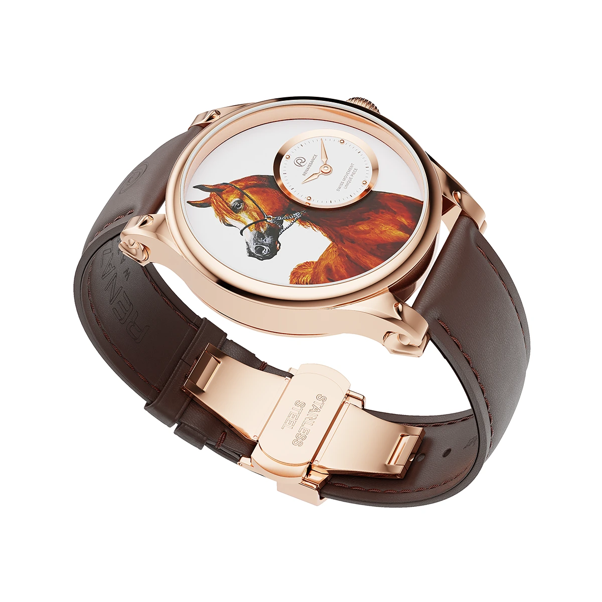 RENAZCO Renaissance-Hand-Painted Arabian Horse Watch - Image 3