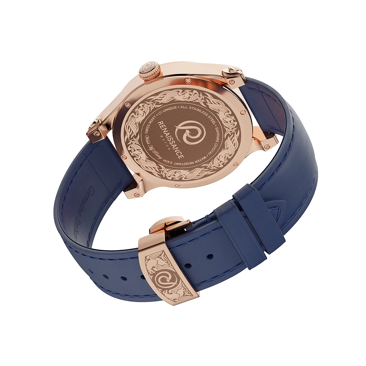Renazco-Renaissance Collection-Hand-Painted Lotus Flower Watch - Image 4