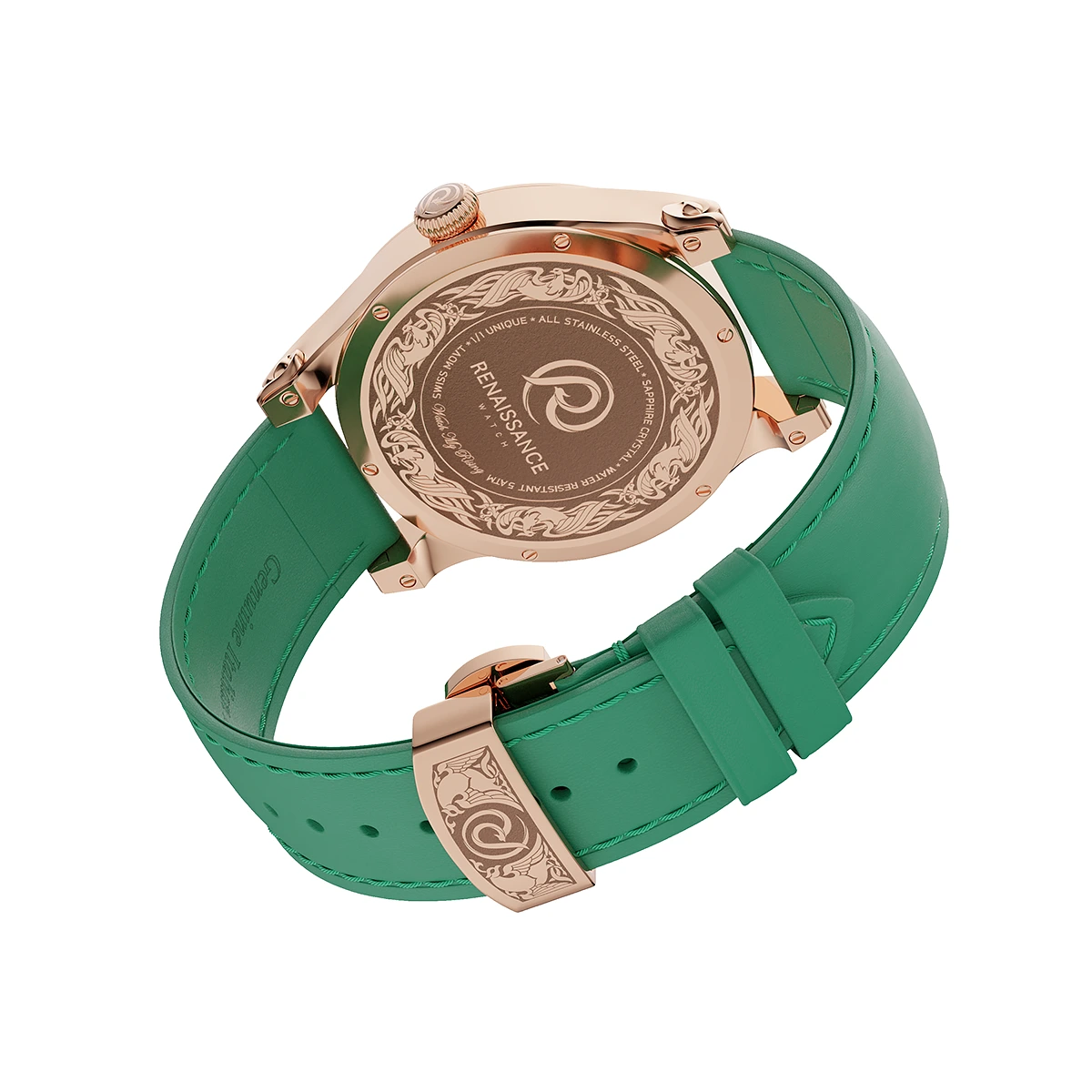 Renazco-Renaissance Collection-Hand-Painted Lotus Flower Watch - Image 4