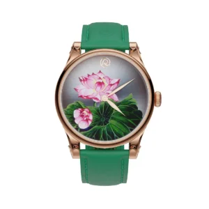 Renazco-Renaissance Collection-Hand-Painted Lotus Flower Watch
