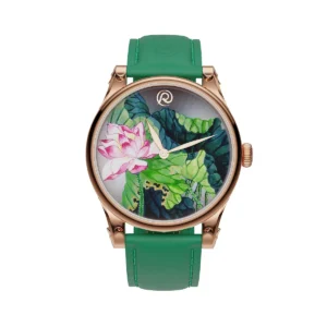 Renazco-Renaissance Collection-Hand-Painted Lotus Flower Watch